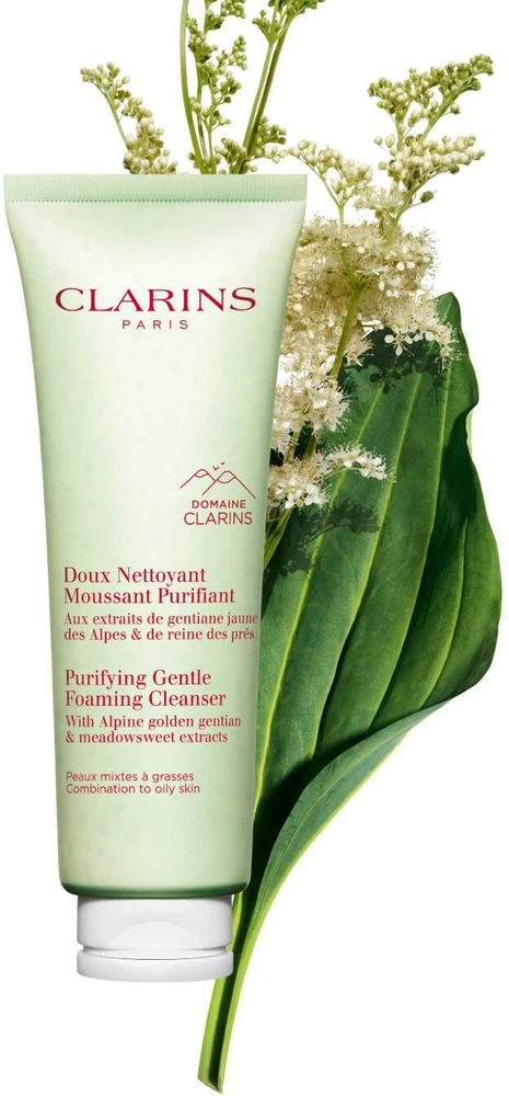 Clarins Purifying Gentle Foaming Valiklis veido valomosios putos, 125 ml