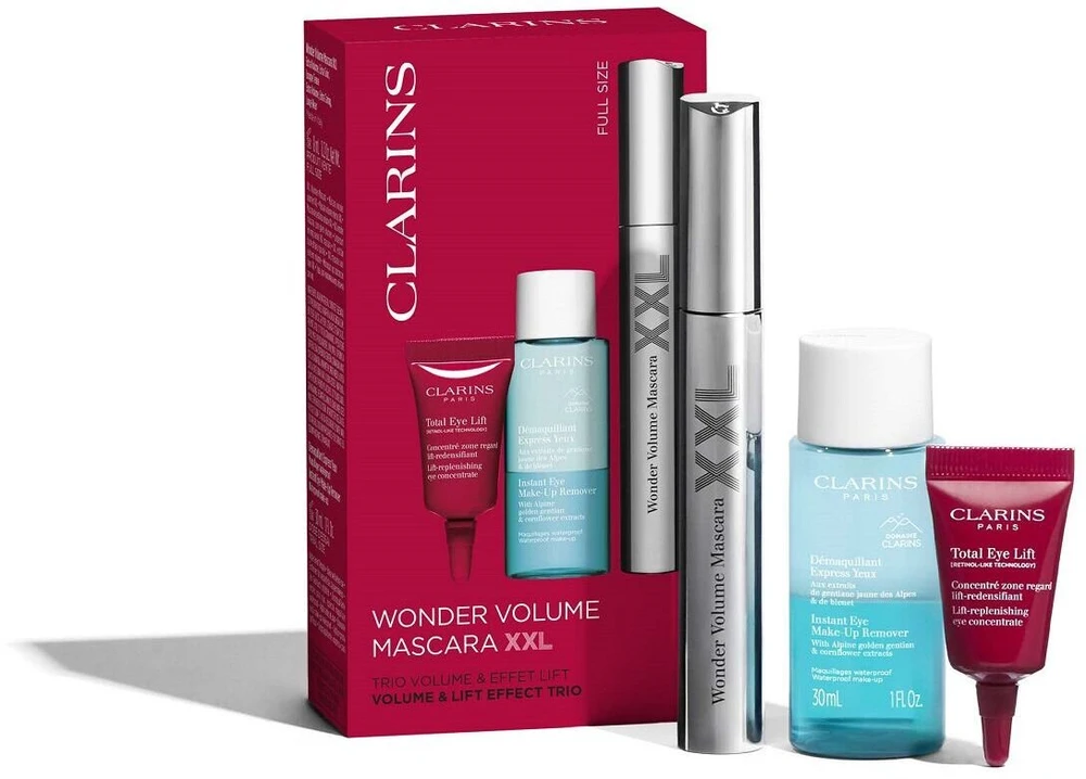 Clarins Wonder Volume Blakstienų tušas XXL Set 3 Pieces
