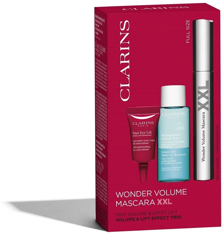 Clarins Wonder Volume Blakstienų tušas XXL Set 3 Pieces