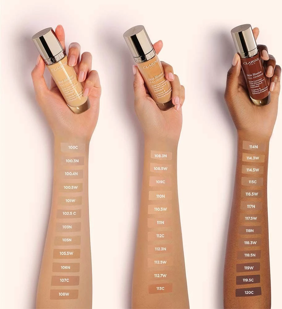 Clarins Skin Illusion pilnai padengiantis kremas 110N, 30 ml