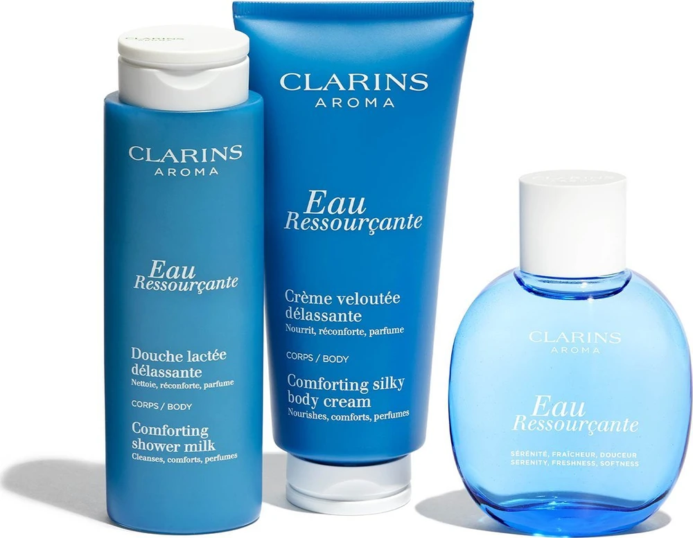 Clarins Eau Ressourcante Comforting Shower Milk kreminis kūno prausiklis, 200 ml