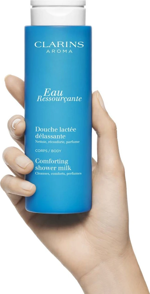 Clarins Eau Ressourcante Comforting Shower Milk kreminis kūno prausiklis, 200 ml