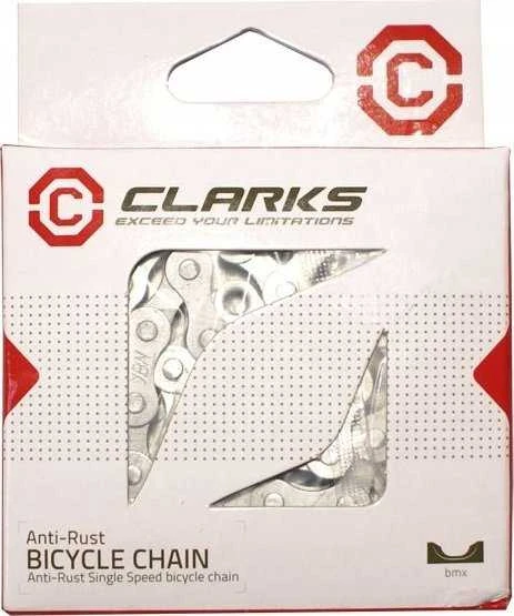 Clarks dviračių grandinė CLARKS C410AR, 1 pavara, vienas greitis, 112 grandžių, 1/2''x1/8'', spaustukas, antikorozinė, sidabrė
