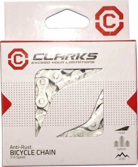 Clarks dviračių grandinė CLARKS C5-7AR, 5-7 eilių, 116 stipinų, 1/2''x3/32'', velenas, antikorozinė, sidabrė