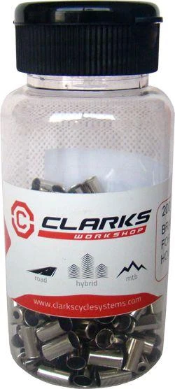 Clarks Brake Armor End CX15DP aliuminio CNC sidabrinė dėžutė 200 vnt (CLA-CX15DP200)