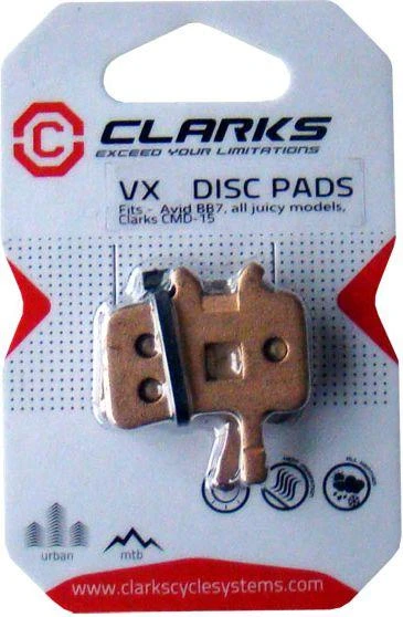 Clarks AVID stabdžių kaladėlės (Juicy 3, 5, 7, 7 Carbon, Ultimate, BB7)