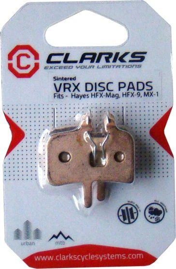 Clarks HAYES stabdžių antdėklai (HFX-Mag, MX-1, Mag HFX-9) sukepinti metaliniai