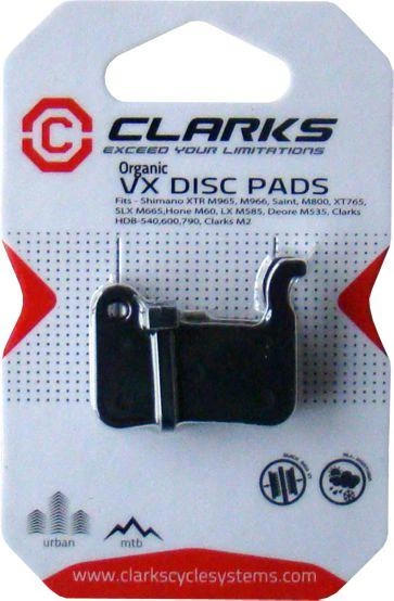 Clarks stabdžių kaladėlės SHIMANO (XTR M965, M966, Saint M800, XT 765, SLX M665, Hone M60, LX M585, Deore M535) (CLA-VX824C)