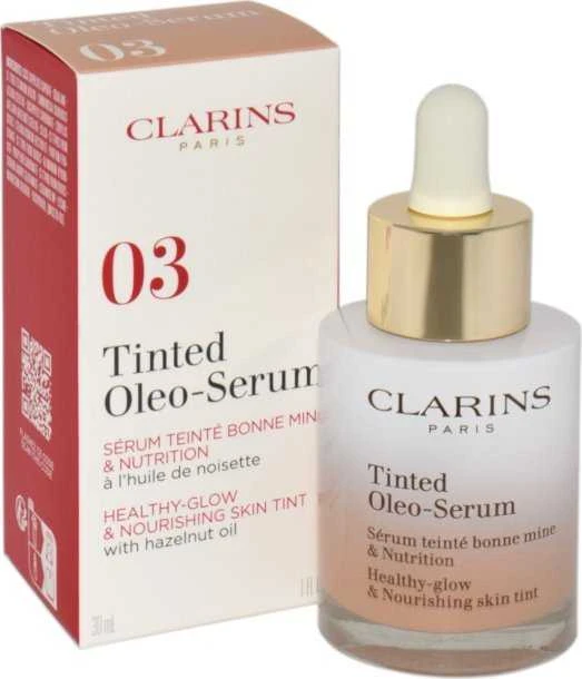 Clarins tonuotas makiažo pagrindas „Oleo Glow“ serumas 03, 30 ml