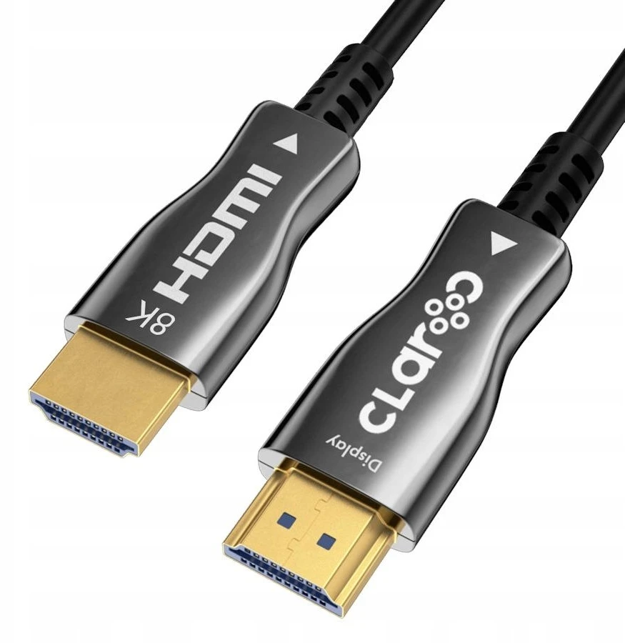 „Claroc“ kabeliai, aktyvus HDMI 2.1 itin didelės spartos AOC, 8K / 4K @ 120Hz, 100 m