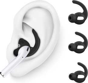 Class and Culture LLC KeyBudz EarBuddyz Ultra – silikoninės ausinės, skirtos AirPods 1/2 (juodas)
