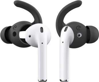 Class and Culture LLC KeyBudz EarBuddyz Ultra – silikoninės ausinės, skirtos AirPods 1/2 (juodas)
