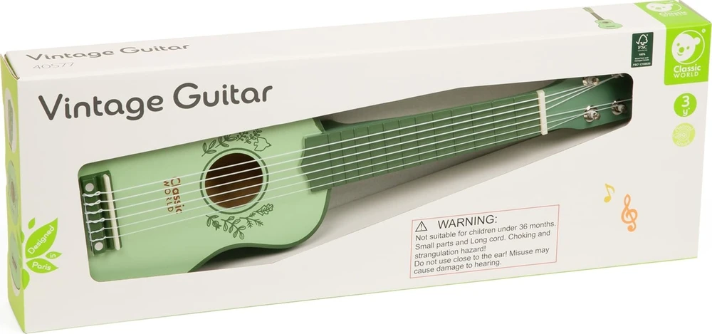CLASSIC WORLD Vaikiška Vintage Gitara 3+ amžiaus