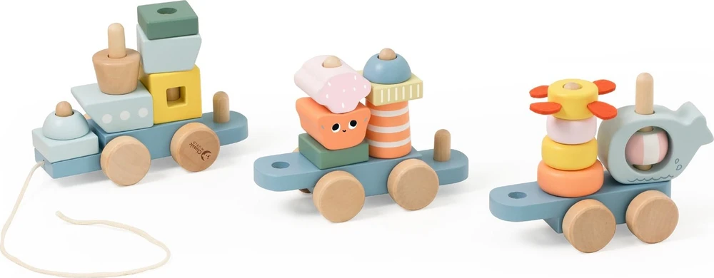 CLASSIC WORLD medinė Montessori traukinuko dėlionė Vandenyno pasaulis