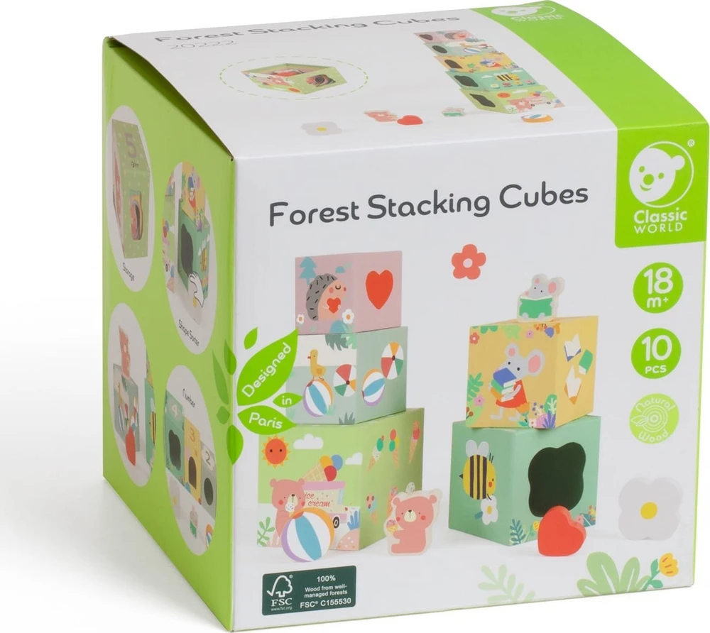 Dėlionė CLASSIC WORLD CW20222 Puzzle Cube Box Miško piramidė 10 vnt.