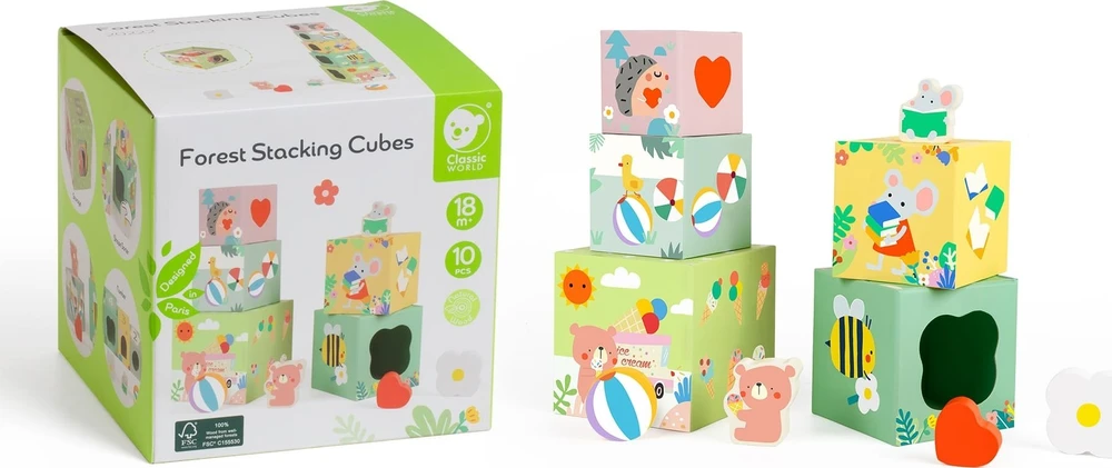 Dėlionė CLASSIC WORLD CW20222 Puzzle Cube Box Miško piramidė 10 vnt.