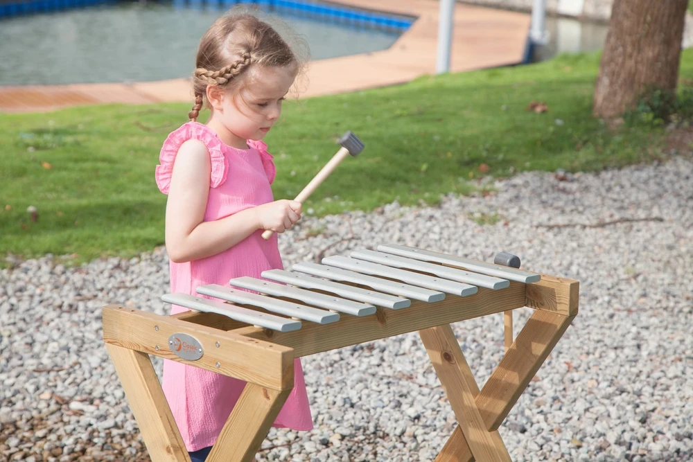 Muzikos instrumentas vaikams didelis ksilofonas metalofonas Classic World EDU