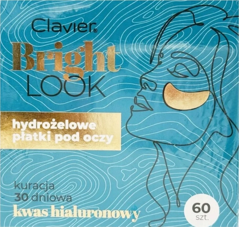 Clavier „Bright Look“ hidrogeliniai paakių pleistrai su hialurono rūgštimi, 60 vnt.