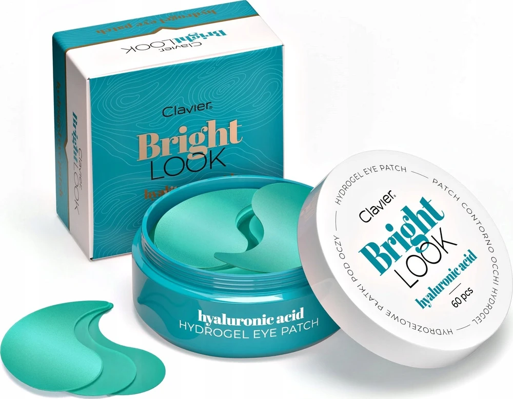 Clavier „Bright Look“ hidrogeliniai paakių pleistrai su hialurono rūgštimi, 60 vnt.