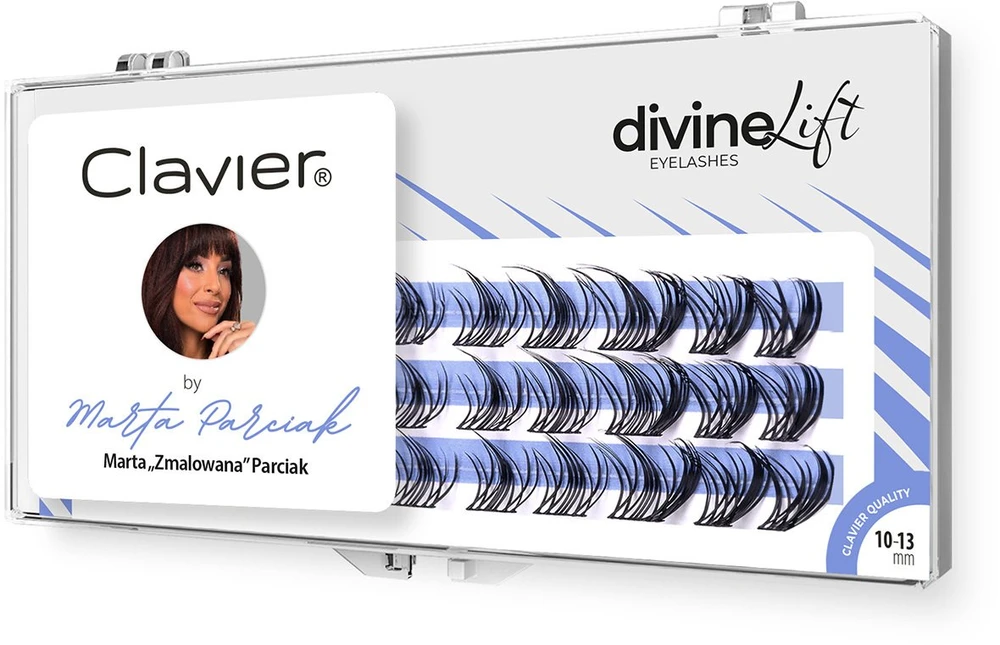 Clavier „Divine Lift“ blakstienų kuokšteliai iš Martos „Zmalowana“ Parciak – momentinis pakėlimas ir tankinimas, 10–13 mm