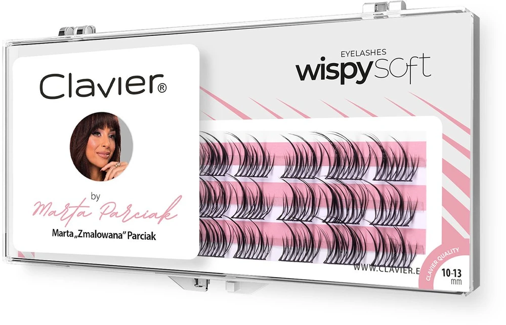 Clavier „Wispy Soft by Marta“ blakstienų kuokšteliai „Zmalowana“ – natūralus plonumo efektas ir lengvas tūris, 10–13 mm