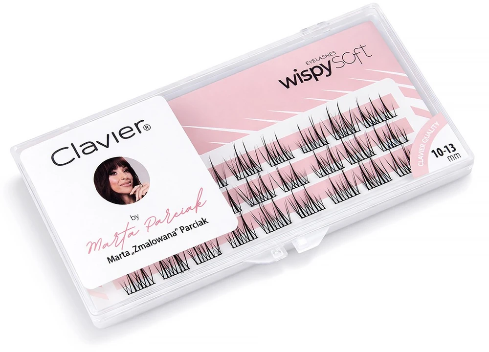 Clavier „Wispy Soft by Marta“ blakstienų kuokšteliai „Zmalowana“ – natūralus plonumo efektas ir lengvas tūris, 10–13 mm
