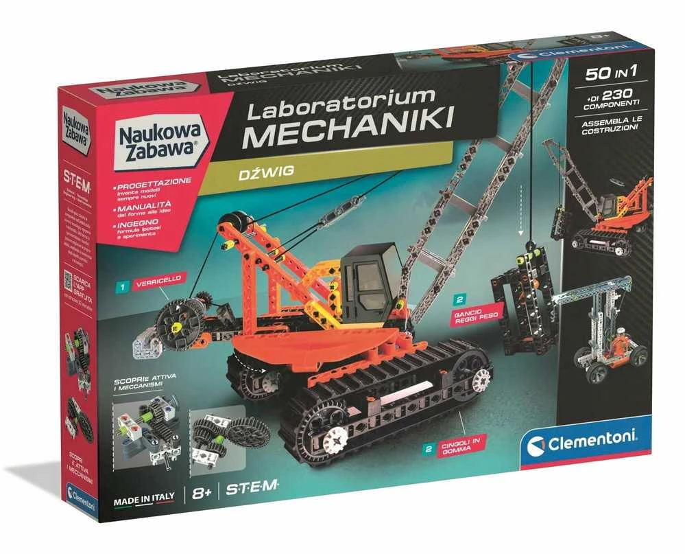 Clementoni mokslinė pramoga – mechanikos laboratorija: kranas