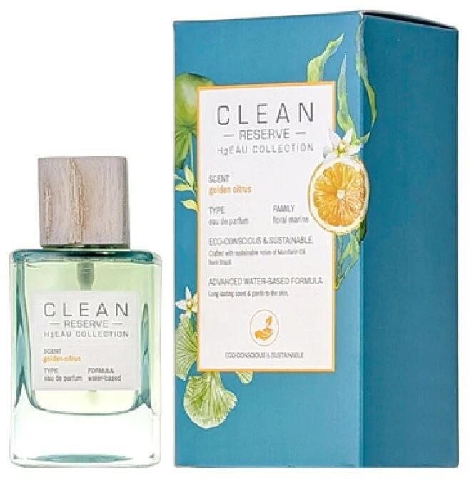 Clean H2Eau Golden Citrus EDP parfumuotas vanduo unisex, 100 ml