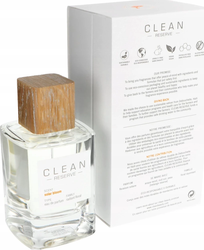 Clean Solar Bloom EDP parfumuotas vanduo unisex, 100 ml