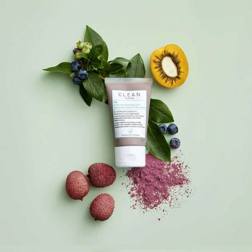 Clean Švarios, Rezervinės - Violetinės molio, detoksikuojanti, molio kaukė, 59 ml