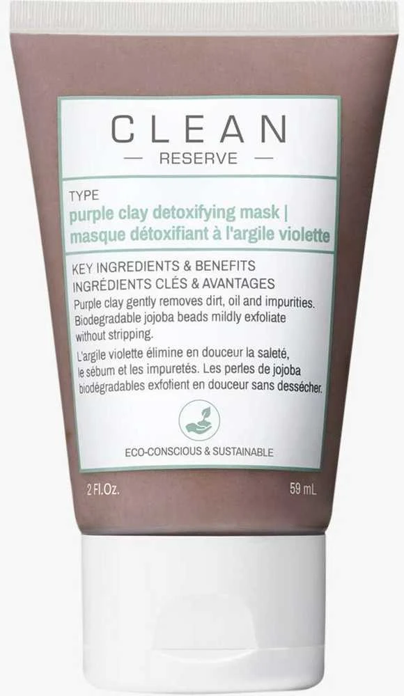 Clean Švarios, Rezervinės - Violetinės molio, detoksikuojanti, molio kaukė, 59 ml