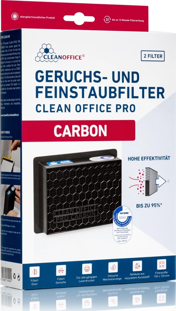 Valiklis Carruzzo CleanOffice 16/840.40.40 Spausdintuvo / skenerio atsarginė dalis ir (arba) priedas Išleidžiamo oro filtras 2 vnt