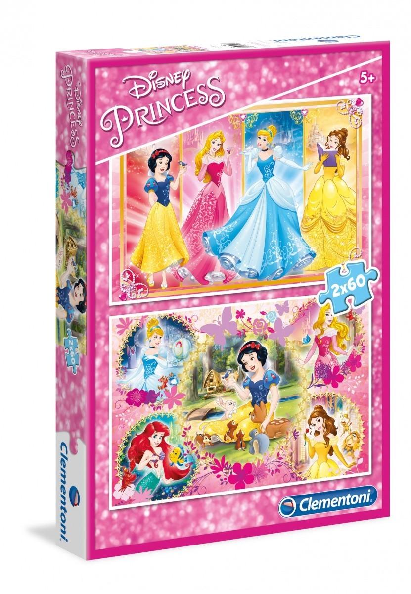 Clementoni Dėlionė 2x60 vnt. - Princesės