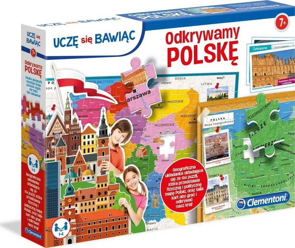 Clementoni Aš mokausi žaisdamas „Discovering Poland 50776“.