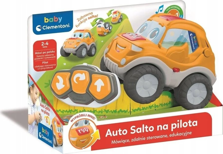 Mówiące Kalbantis edukacinis nuotolinio valdymo žaislinis automobilis Salto lenkų kalba Clementoni 50936