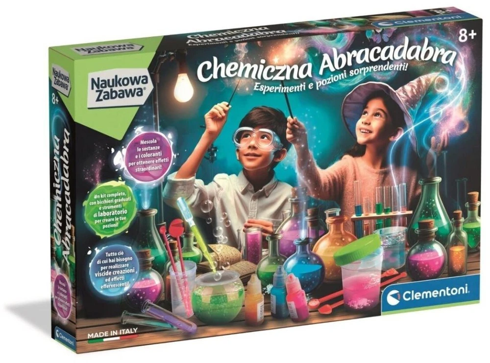 Clementoni Kūrybinis eksperimentų rinkinys chemijos laboratorija vaikams