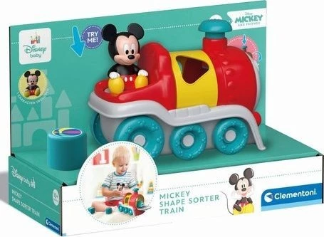 Clementoni Toys CLE BABY DISNEY Mickey rūšiavimo traukinys 17900