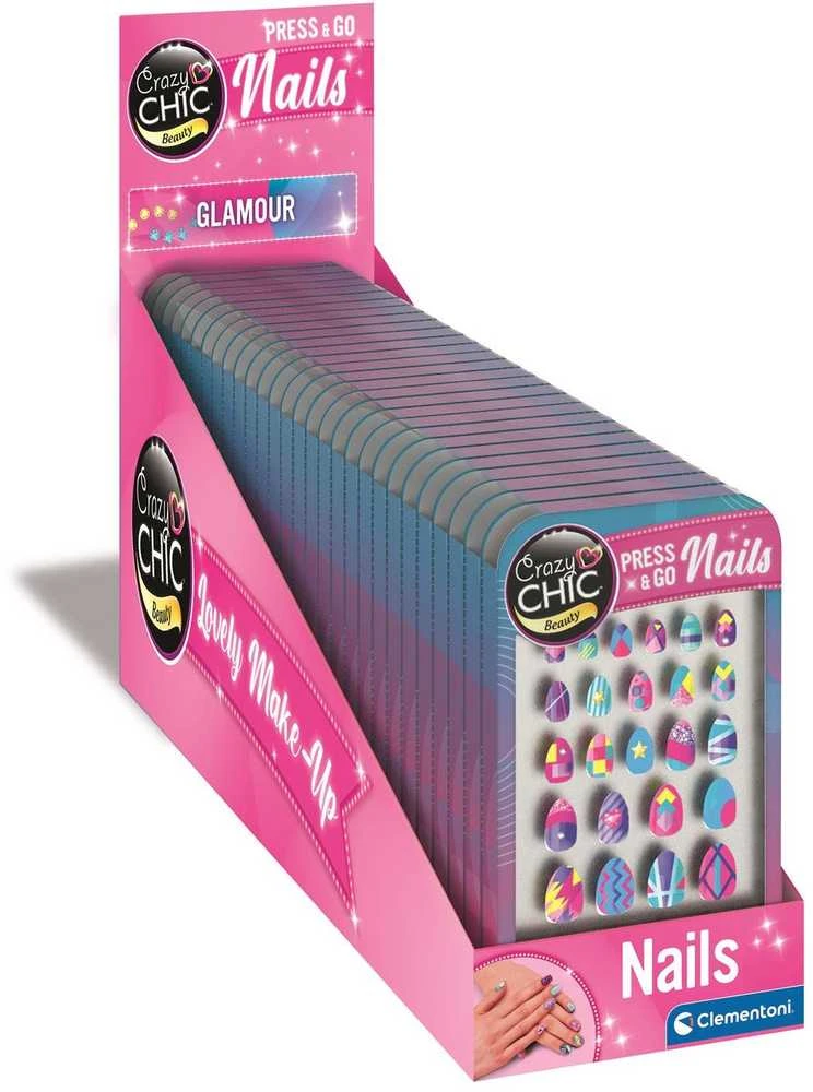 Clementoni - CC Lovely Make-Up - Press Go Nails - Glamour (I-18157)