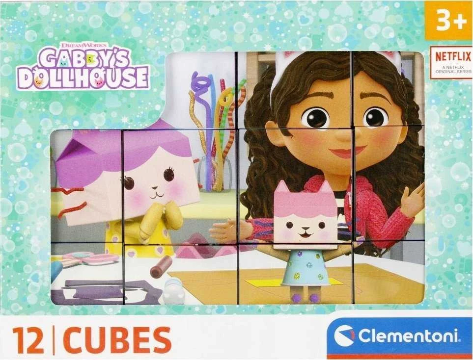 Dėlionė „Clementoni CLE Cubi“ blokuoja 12 „Gabby“ katės namą 41193