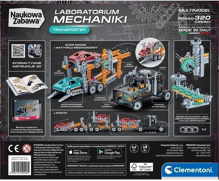 Clementoni CLE Laboratorium mechaniki Transporter 50290