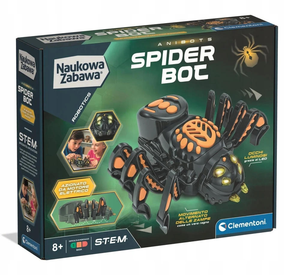 Clementoni Žaislai CLE Naukowa zabawa SpiderBot 50454 P