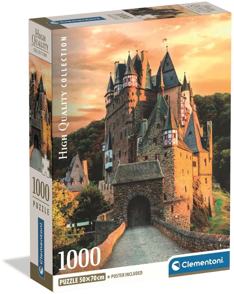 Clementoni dėlionė 1000 kompaktiškų GoldenHourAttzCastle 37109