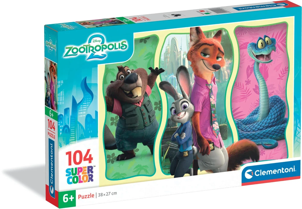 Clementoni Dėlionė 104 vnt. - Zootopia 2
