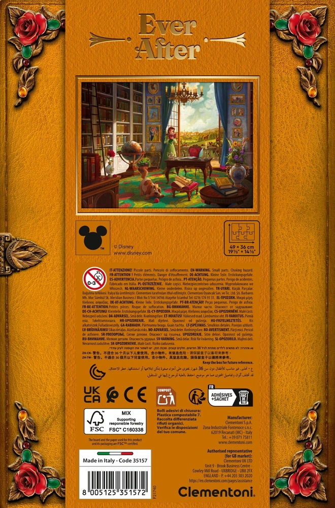 Dėlionė Clementoni CLE puzzle 500 Book Disney Princess Bella 35157