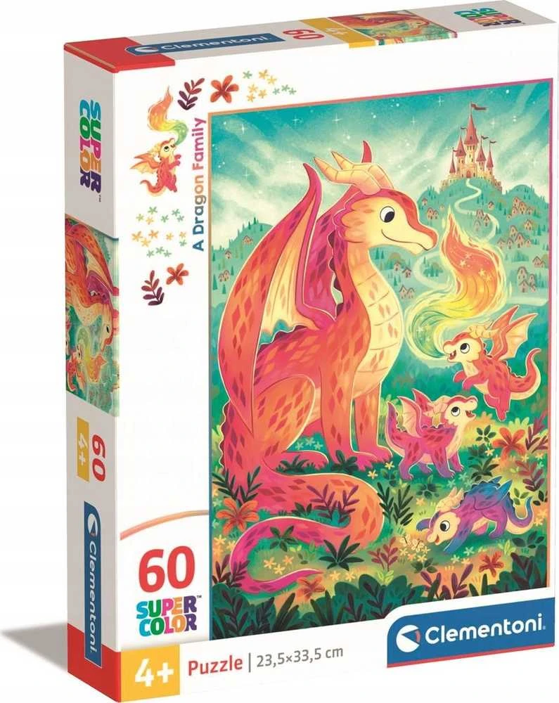Clementoni Dėlionė 60 vnt. - Drakonų šeima