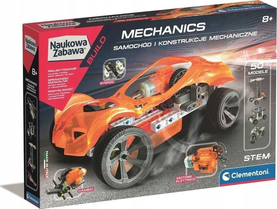 Mechanika Laboratorinis konstrukcijų rinkinys - Automobilis ir mechaninės konstrukcijos - Clementoni 50872