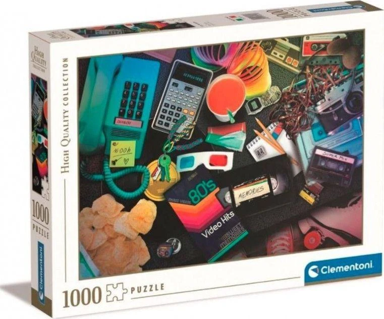 Clementoni Dėlionė 1000 vnt. - 80-ųjų nostalgija aprašymas - Prekės nuotrauka