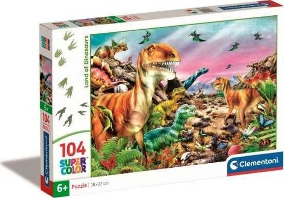 Clementoni Dėlionė 104 vnt. - Dinozaurų žemė