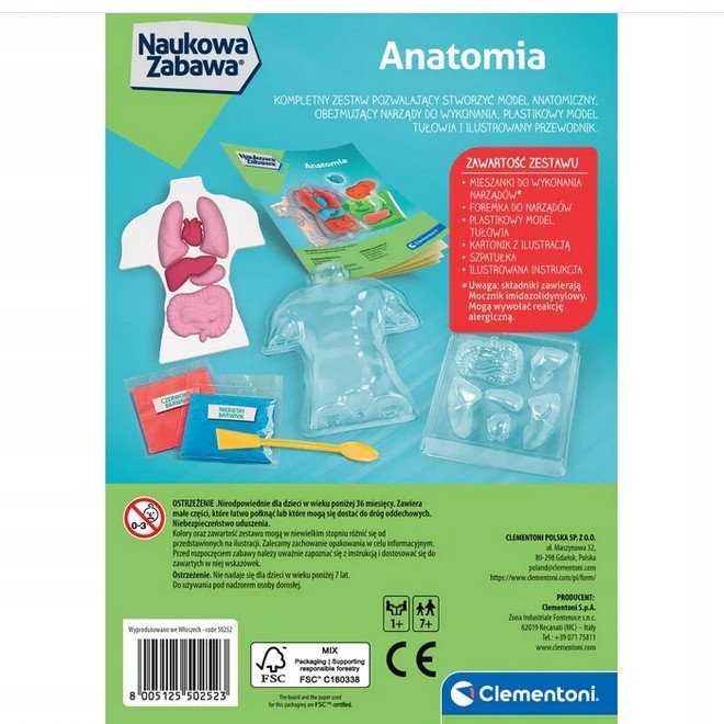 Clementoni Žaislai CLE Naukowa zabawa Anatomia 50252