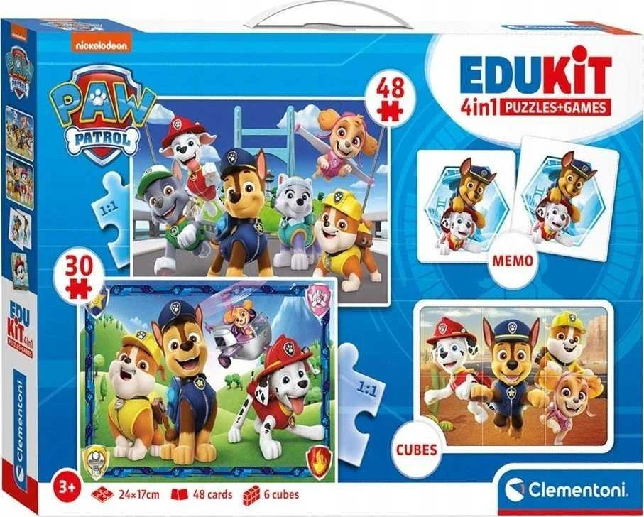Clementoni Dėlionė Paw Patrol Edukit 4in1